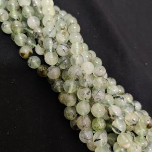 Natural Gemstone Beads, 8mm, Round, Prehnite