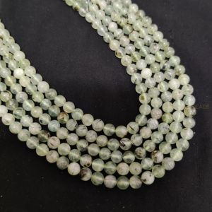 Natural Gemstone Beads, 8mm, Round, Prehnite