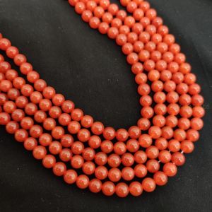 Navrabeads Carnelian Stone Beads 8mm – 14 Inch String | Approx. 45–48 Beads for Jewellery Making