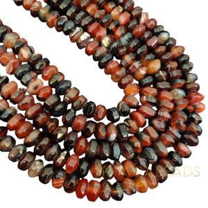 Natural Agate Rondelle/Disc Shape-Brown