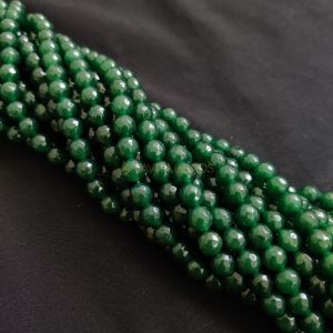 Navrabeads Green Round Agate Beads 8mm – Elegant Stone Beads for Jewellery Making | Approx 42–47 Beads
