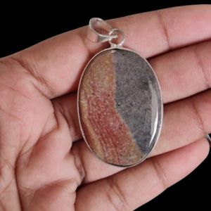 Apatite Gemstone Pendant, 1 to 1.5", Silver finish