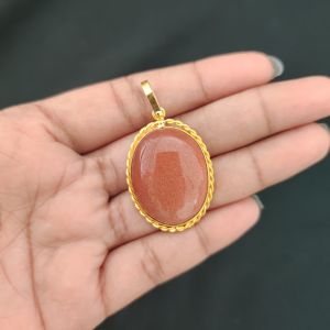 Sandstone Pendant, 1 to 1.5", Gold finish