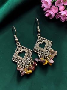 Navrabeads Pearl Earrings with Silver finish 