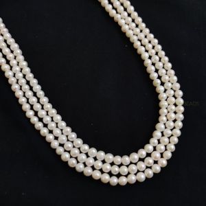 Navrabeads 15 inch AAA cream potato freshwater pearls 6–7mm for jewellery making necklaces and earrings