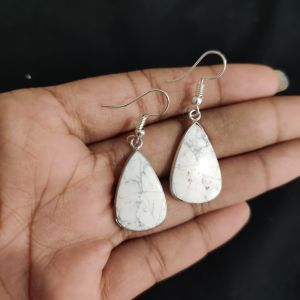 Navrabeads Gemstone Hook Earrings | Elegant Dangle Earrings for Women