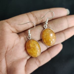 Navrabeads Gemstone Hook Earrings | Elegant Dangle Earrings for Women
