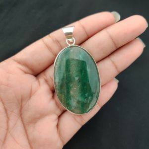 Agate Pendant, Gemstone Pendant, 1 to 1.5", Silver finish
