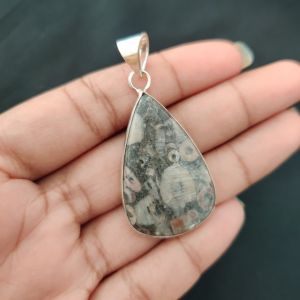 Gemstone Pendant, Gemstone Pendant, 1 to 1.5", Silver finish