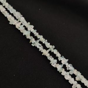 High quality Natural Aquamarine (Pastel Blue) Gemstone Chip Beads 30 Inch String 