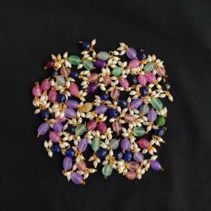 Navrabeads Assorted Quartz Loreals 6x9mm – Pack of 9 Colours (20 Pcs Each) | Elegant Gemstone Connectors for Jewellery Making & DIY Crafts
