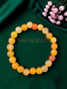 Genuine Onyx Elastic Bracelet (7") - Natural Gemstone Stretch Bracelet for Men & Women