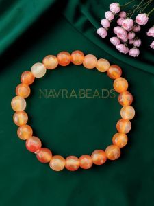 Genuine Onyx Elastic Bracelet (7") - Natural Gemstone Stretch Bracelet for Men & Women