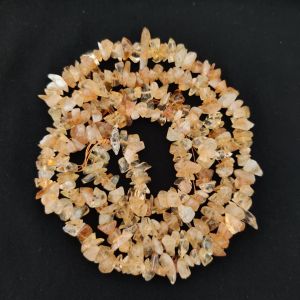 Navrabeads Citrine Stone Beads Chips – 30 Inch String | Approx. 200-240 Beads for Jewellery Making