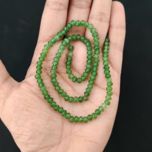 Agate Rondelle, 4x2mm,Leaf Green