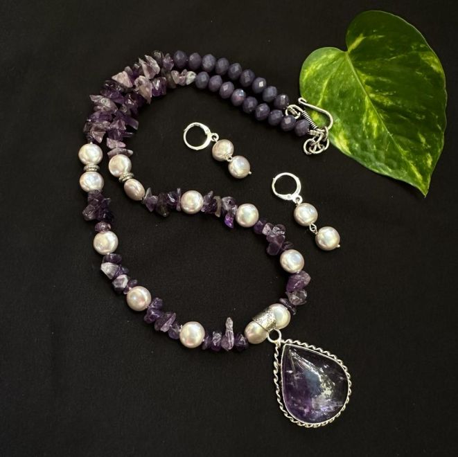 Elegant Amethyst Necklace | Amethyst necklace pendant, Crystal necklace  pendant, Pendant