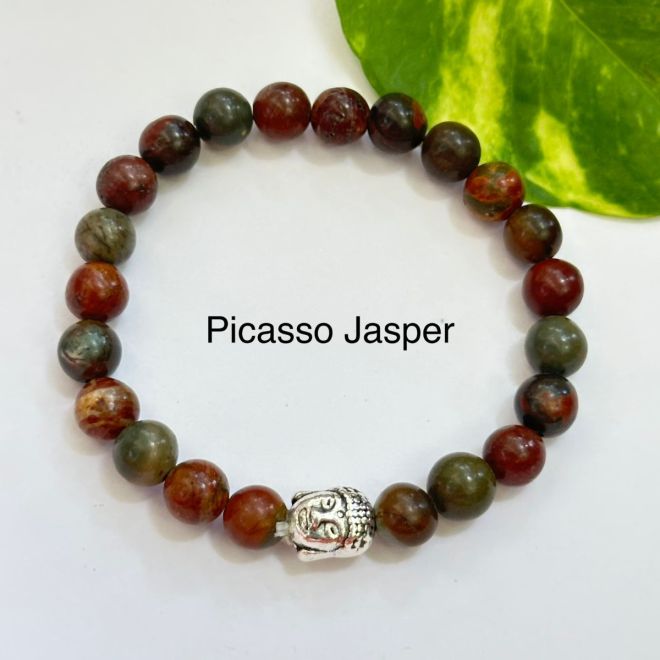 Buy Plus Value Multi Picasso Jasper Bracelet - Reiki & Healing Crystal  Products for Men Women Boys and Girls (Beads Size: 8mm, Jute Bag) at  Amazon.in