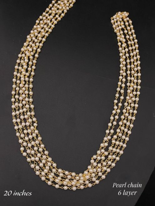JSJOY Pearl Necklace for Men, Round Mens Pearl Necklace White Pearl Ne –  JSJOY Fashion