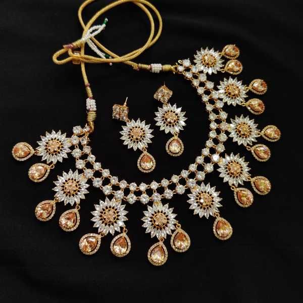 Matching diamond sales necklace and earrings