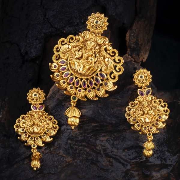Quality Antique Gold (Lakshmi) Pendant 