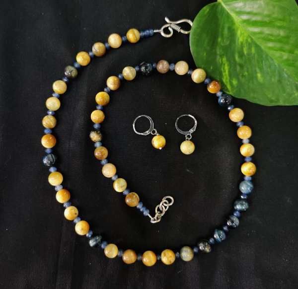 Gold Tiger Eye Crystal Necklace | 24k Gold Beaded Necklaces | Azuro Beaded  Necklaces For Men – Azuro Republic