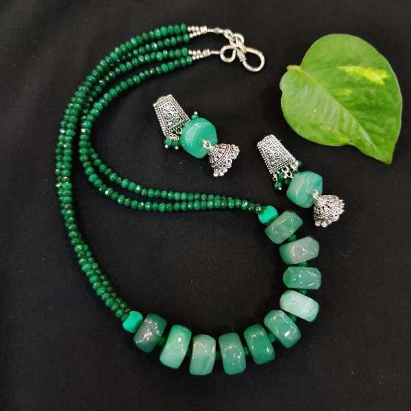 RESTOCKED Green Agate Beaded Necklace – Ash&Cort