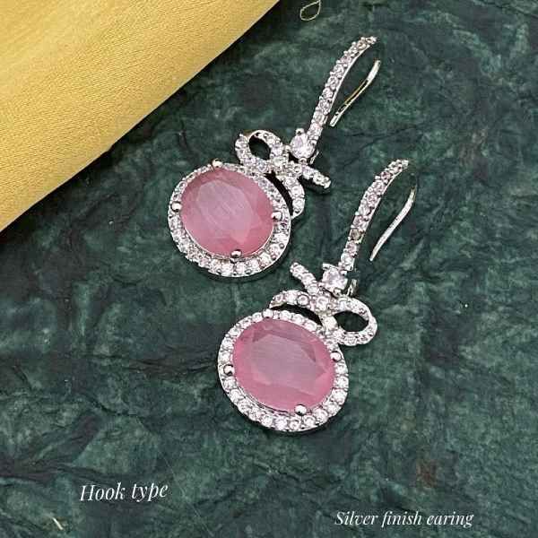 Light Pink Teardrop Heart Earrings