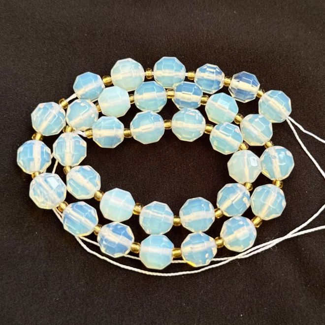 Natural Gemstone Beads 10mm Hexagon Shape Opal