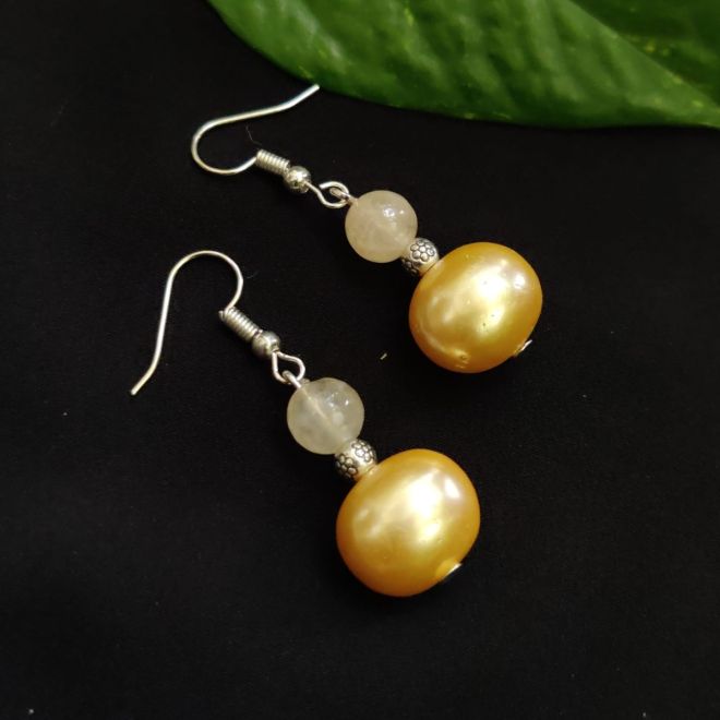 Gold Geller Shell Earrings | Adorn Luxe | Adornmonde