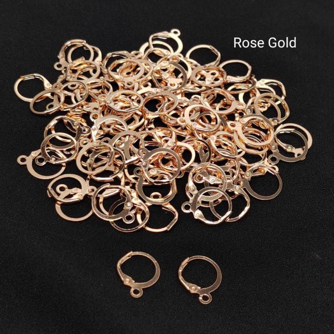 Round Lever back with closed loop Rose Gold pack of 10 pairs