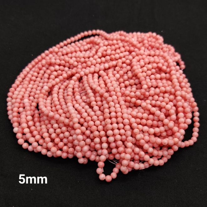 Taiwan Coral Gemstone Beads, 4mm Round, Pink