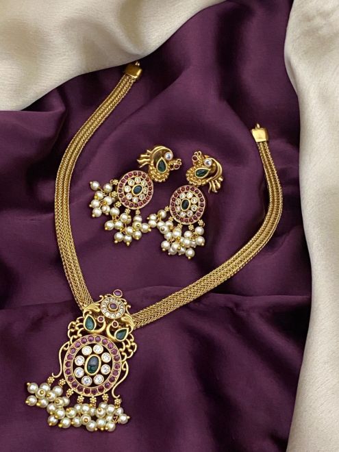 Peacock pendant on sale necklace gold